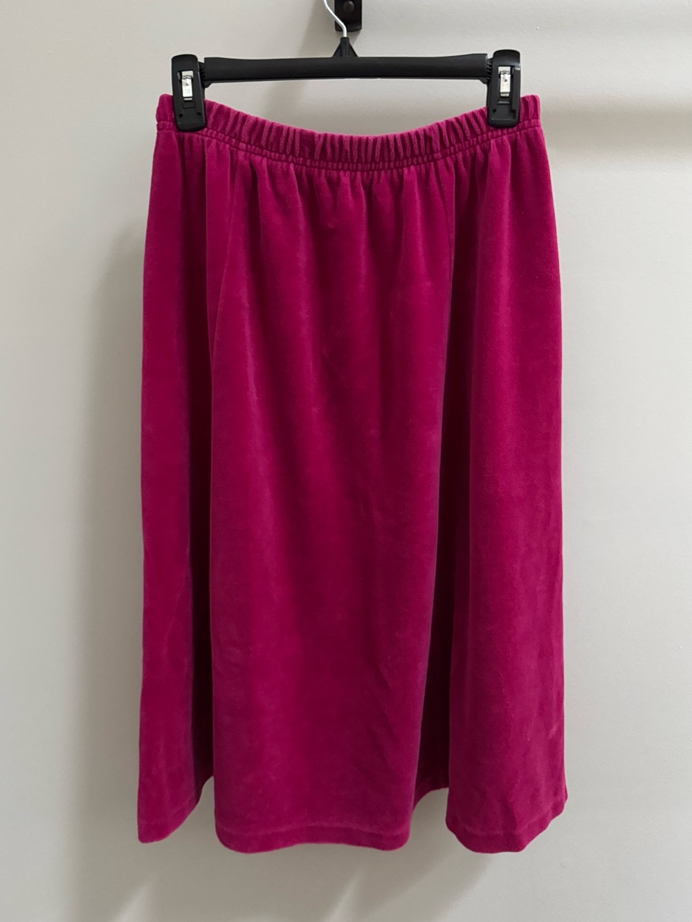 Vintage Aileen Petites Velour Elastic Waist Skirt Size L